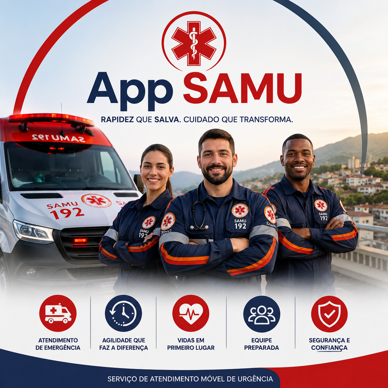 App SAMU - Servi&ccedil;o de Atendimento M&oacute;vel de Urg&ecirc;ncia