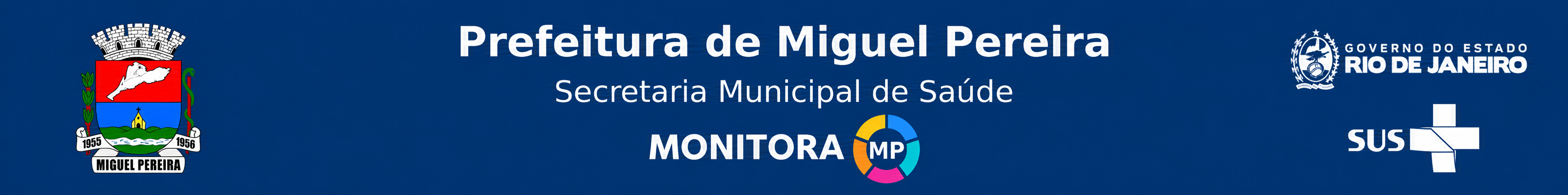 Prefeitura de Miguel Pereira, Secretaria Municipal de Saúde, MonitoraMP, Governo do Estado do Rio de Janeiro e SUS